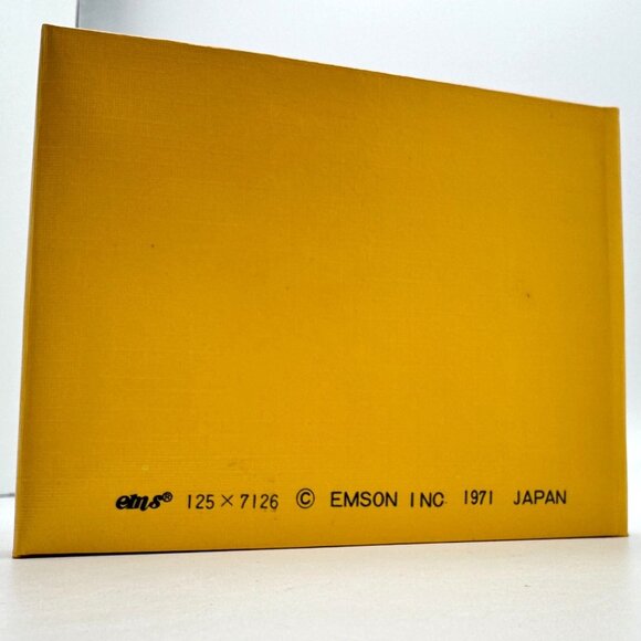 1971 Emson Vtg Yellow Address Book Snap Closure Carnation Floral Design Box Gift - Picture 6 of 12